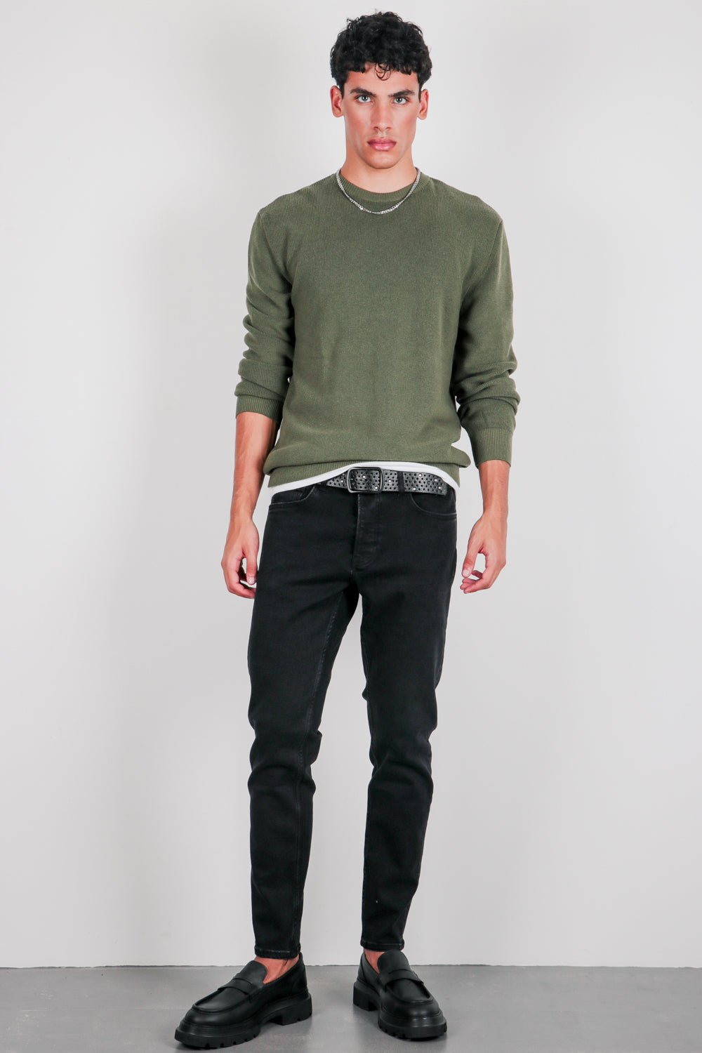 Πλεκτή μπλούζα με σχέδιο πλέξης