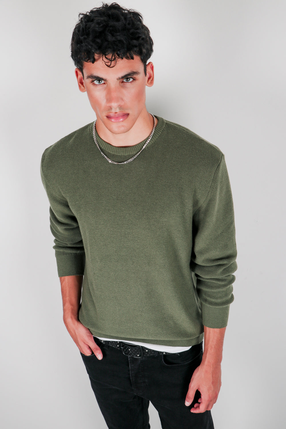 Πλεκτή μπλούζα με σχέδιο πλέξης