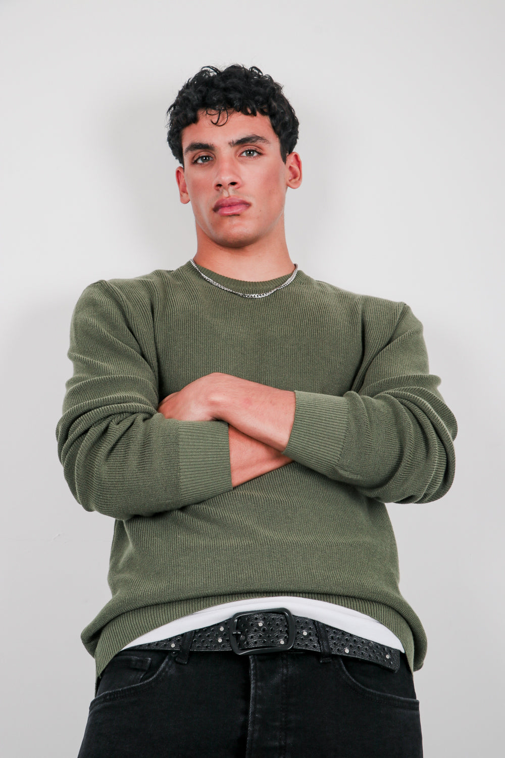 Πλεκτή μπλούζα με σχέδιο πλέξης