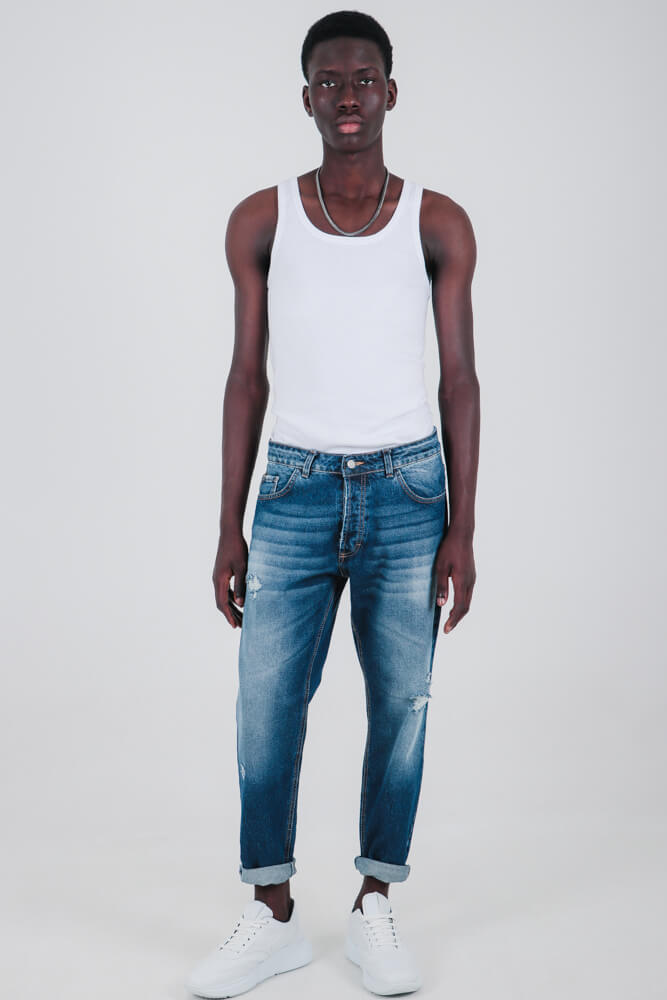 Τζιν relaxed fit cropped