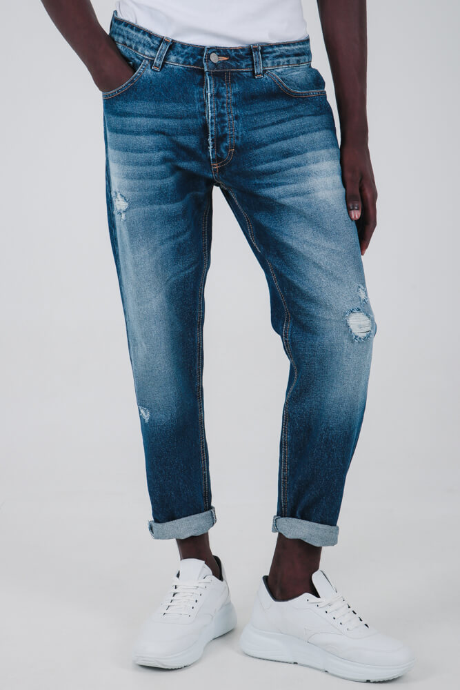 Τζιν relaxed fit cropped