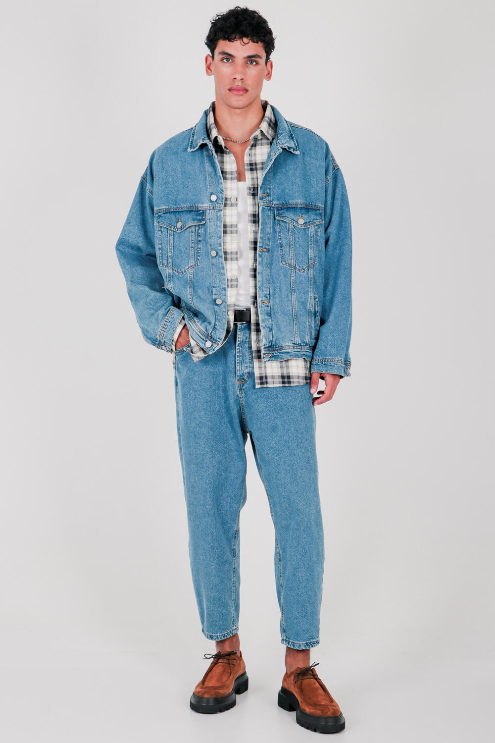 Μπουφάν ντένιμ boxy fit