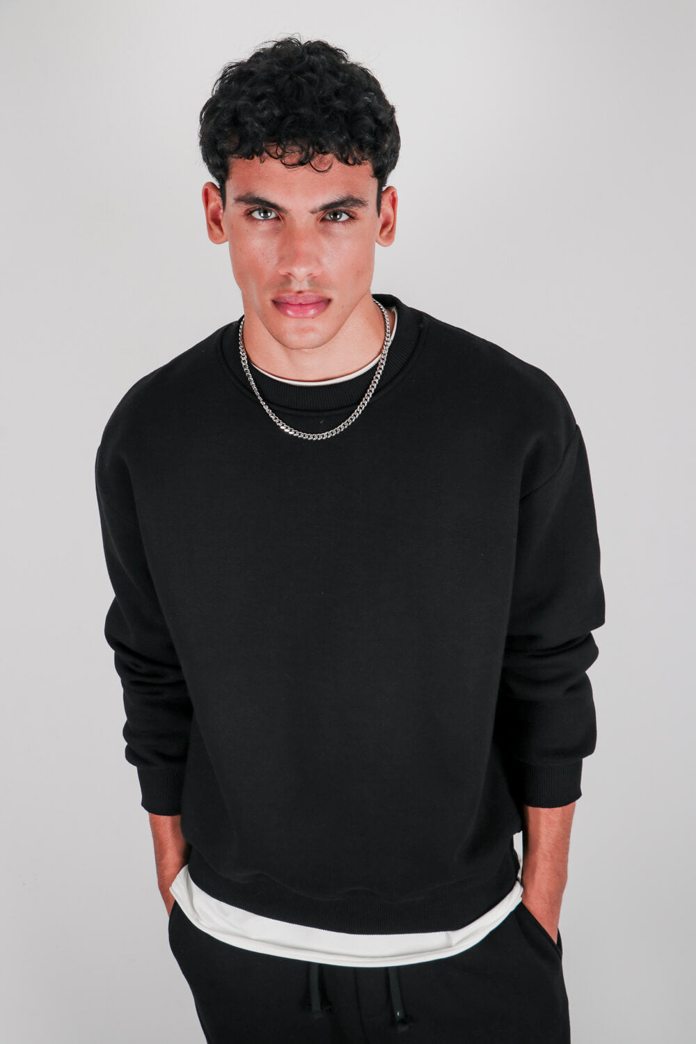 Βαμβακερό φούτερ crewneck