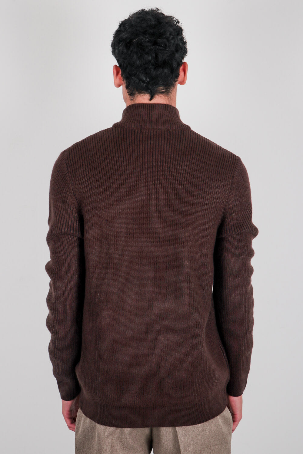 Πλεκτή ζακέτα με ανάποδη πλέξη