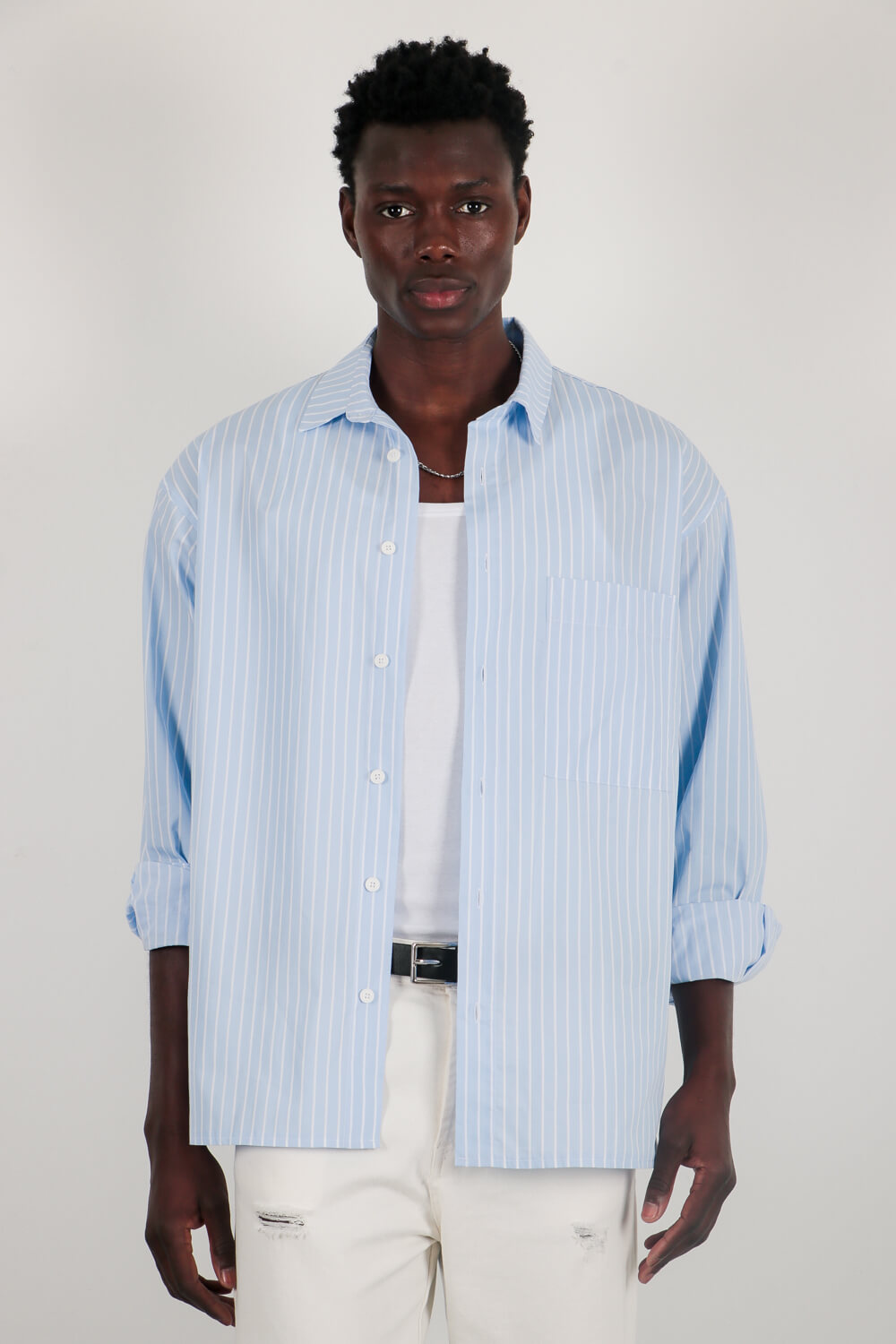 Ριγέ πουκάμισο με τσέπη