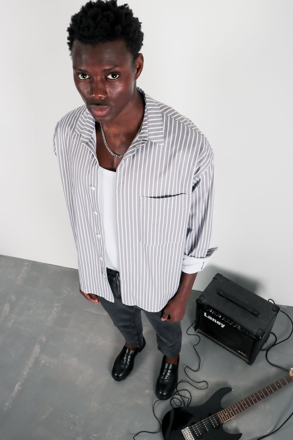 Ριγέ πουκάμισο με τσέπη