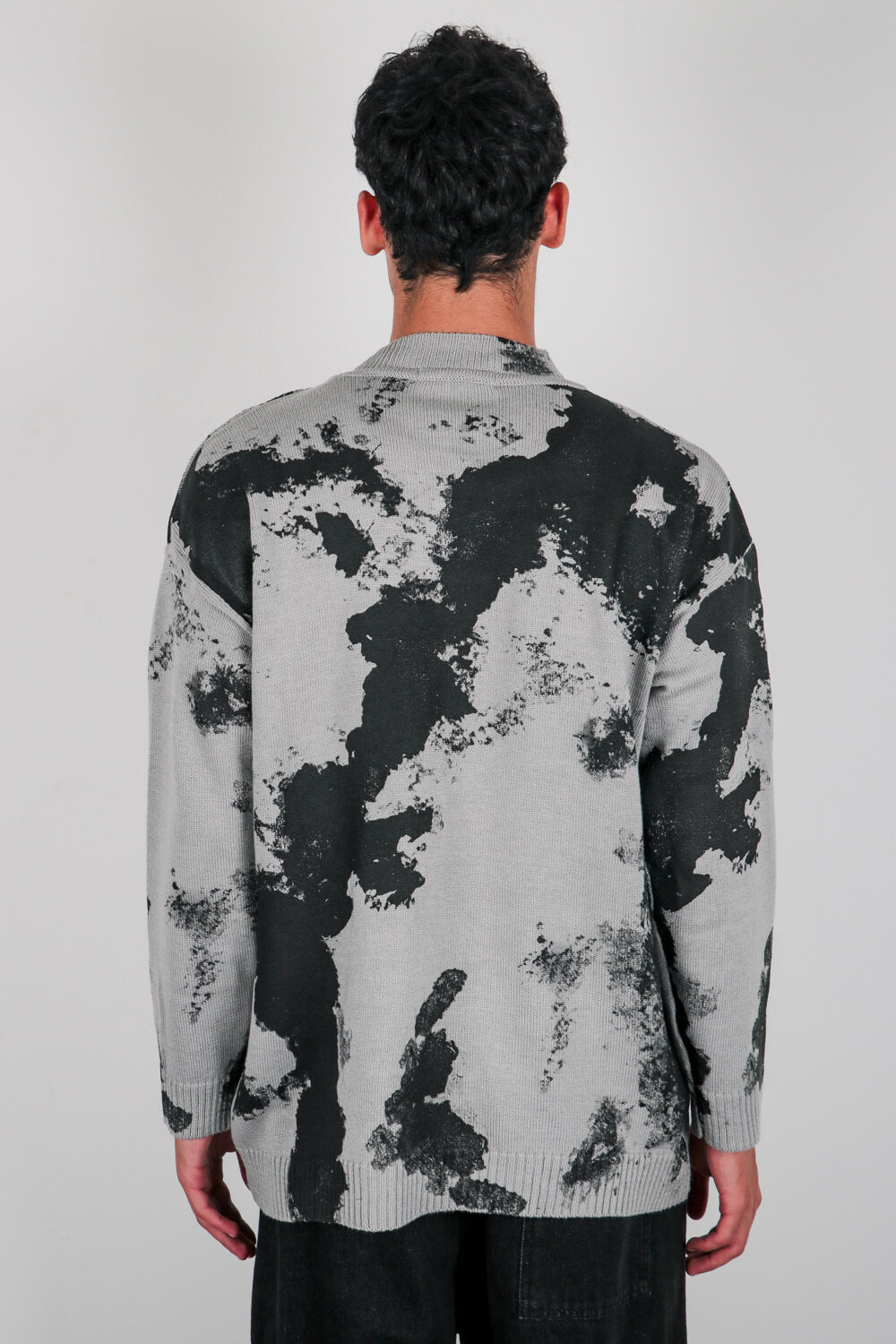 Πλεκτή μπλούζα με τύπωμα