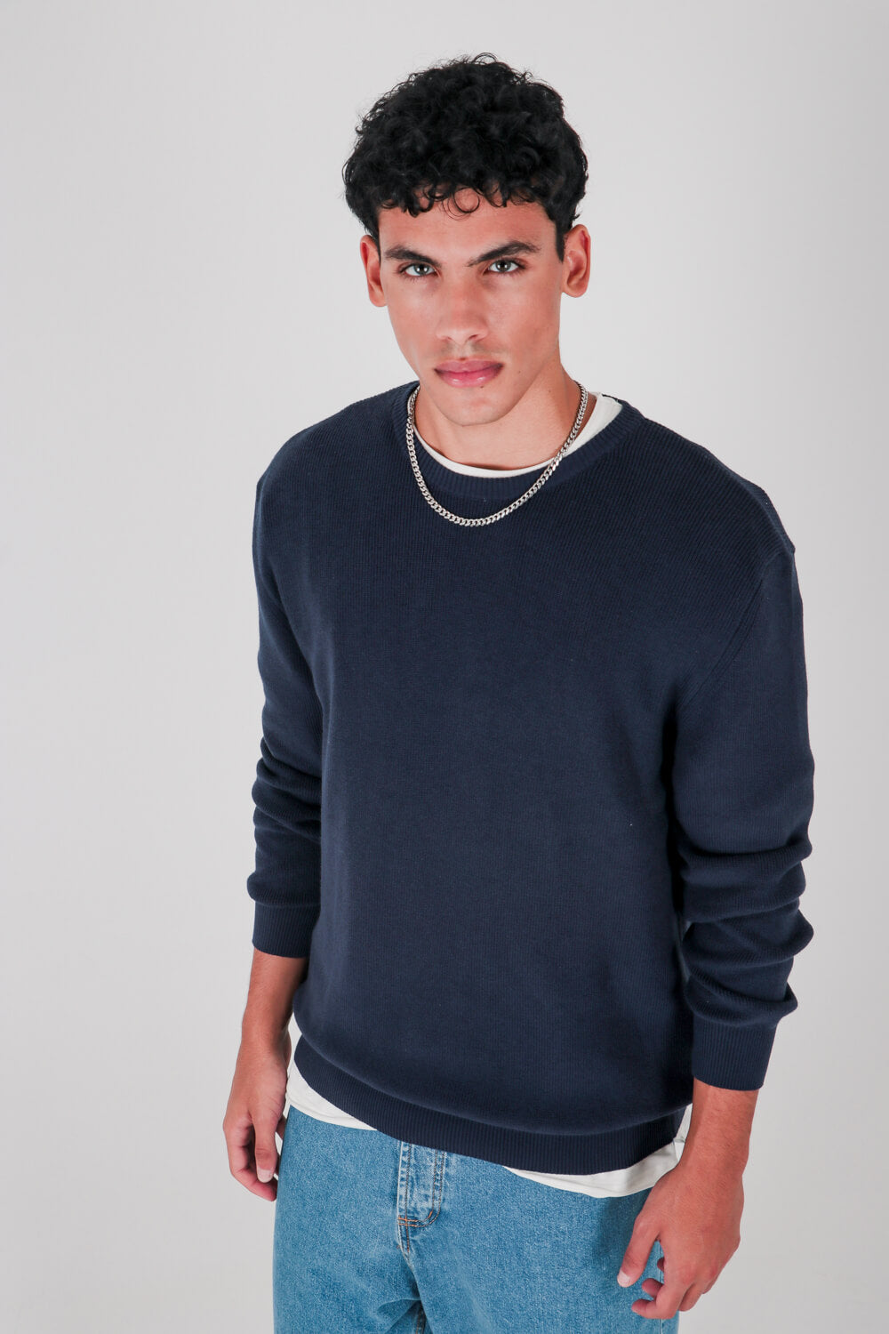 Πλεκτή μπλούζα με σχέδιο πλέξης