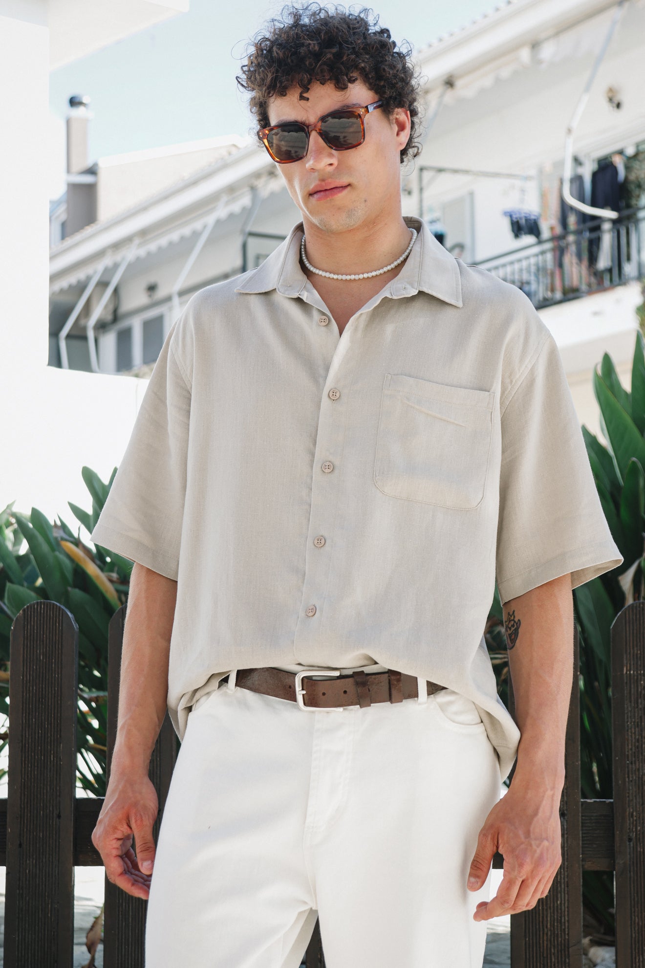 Βαμβακερό πουκάμισο relaxed fit