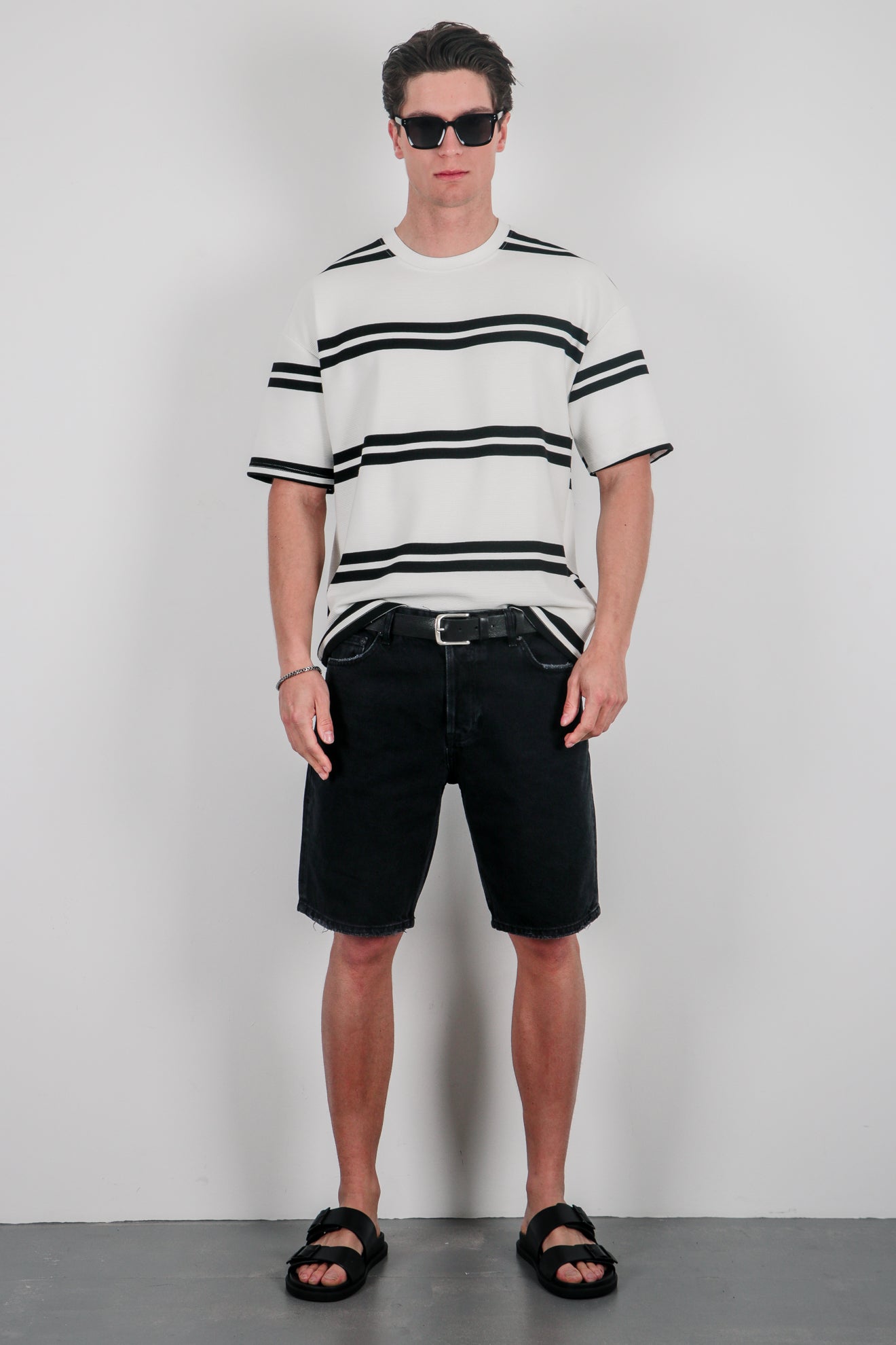 Ριγέ μπλούζα με υφή