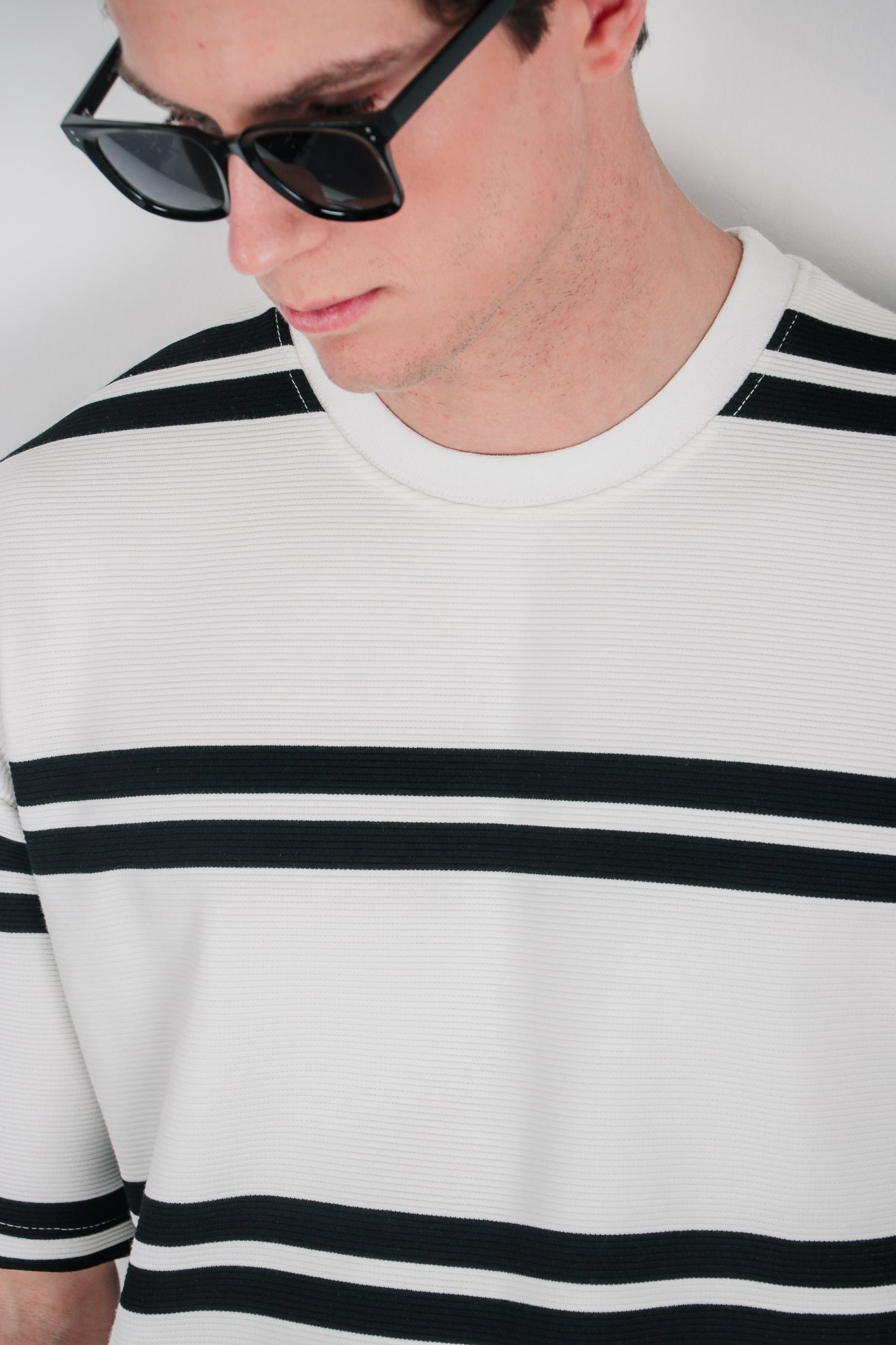 Ριγέ μπλούζα με υφή