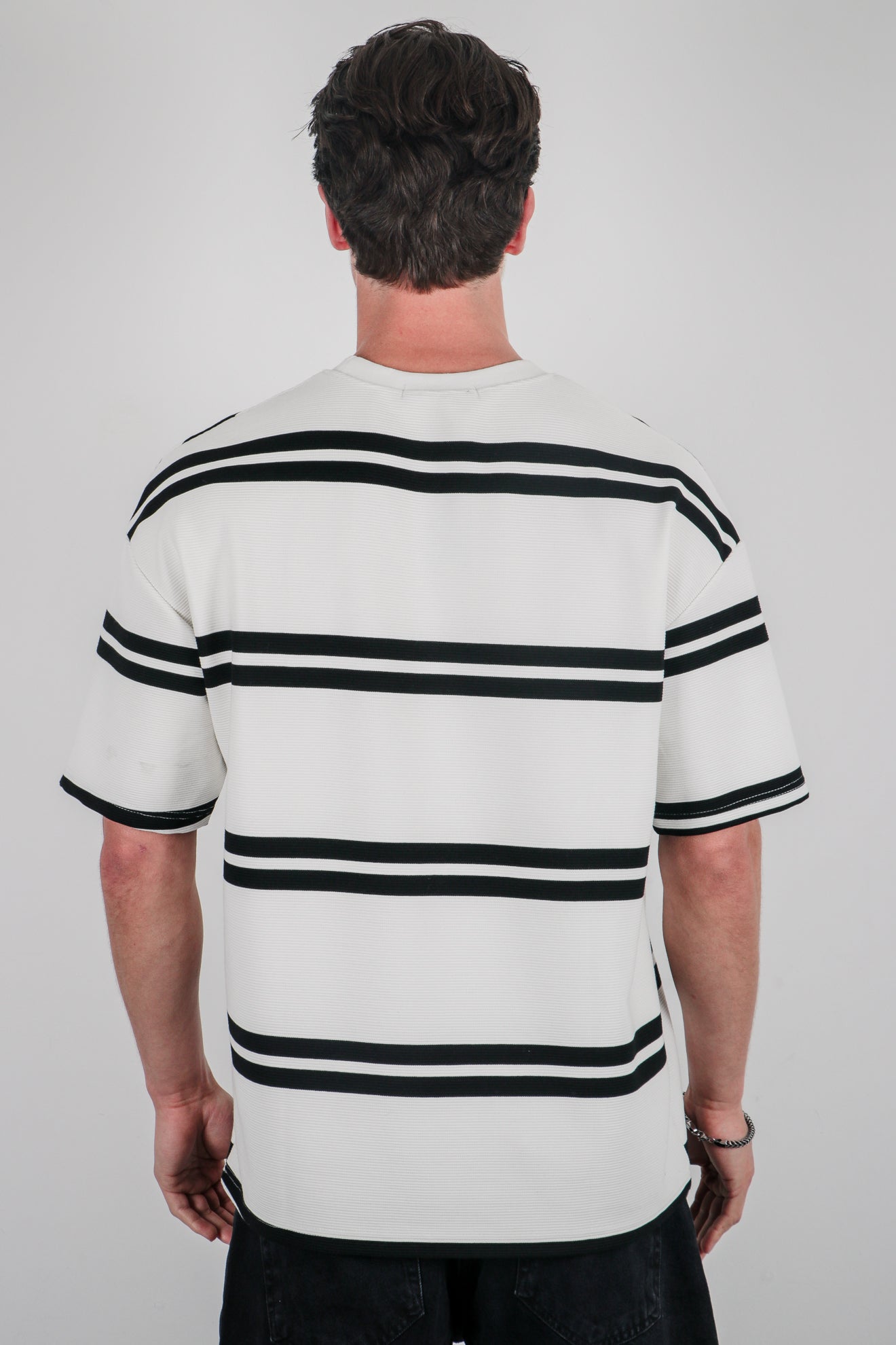 Ριγέ μπλούζα με υφή