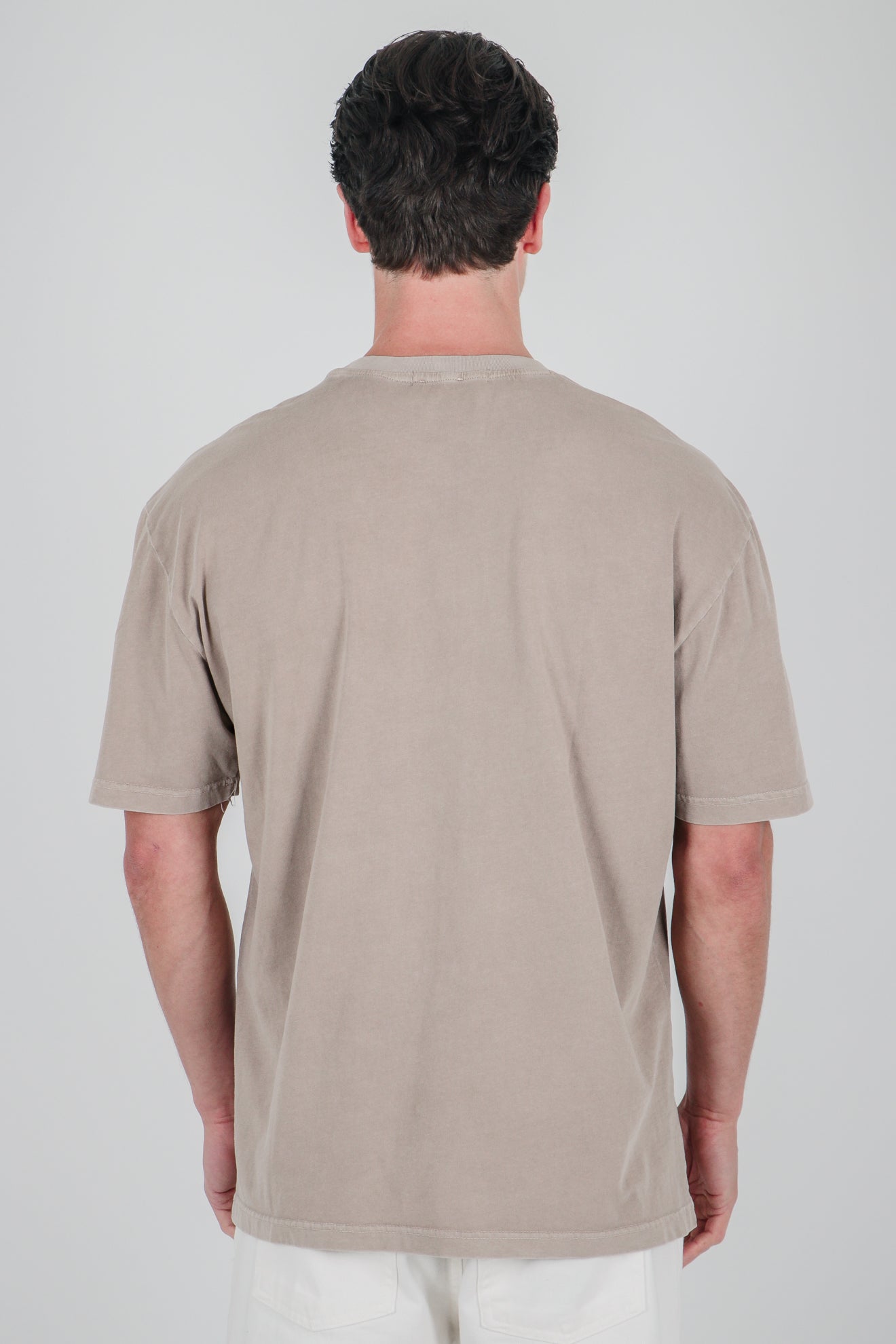 Μπλούζα με ξέβαμμα και στάμπα