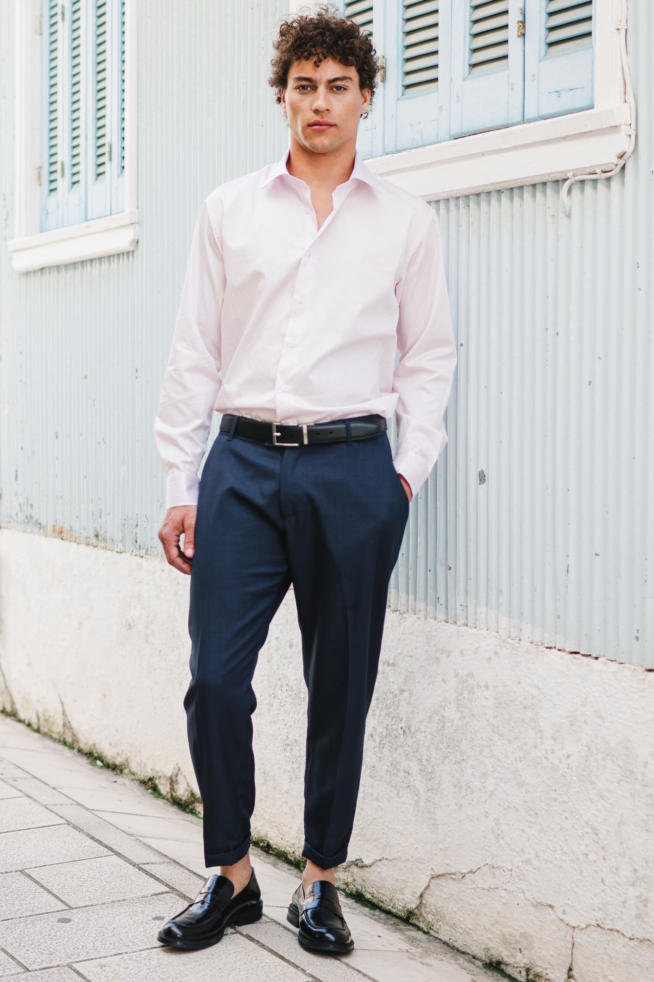 Παντελόνι slim fit με μάκρος cropped