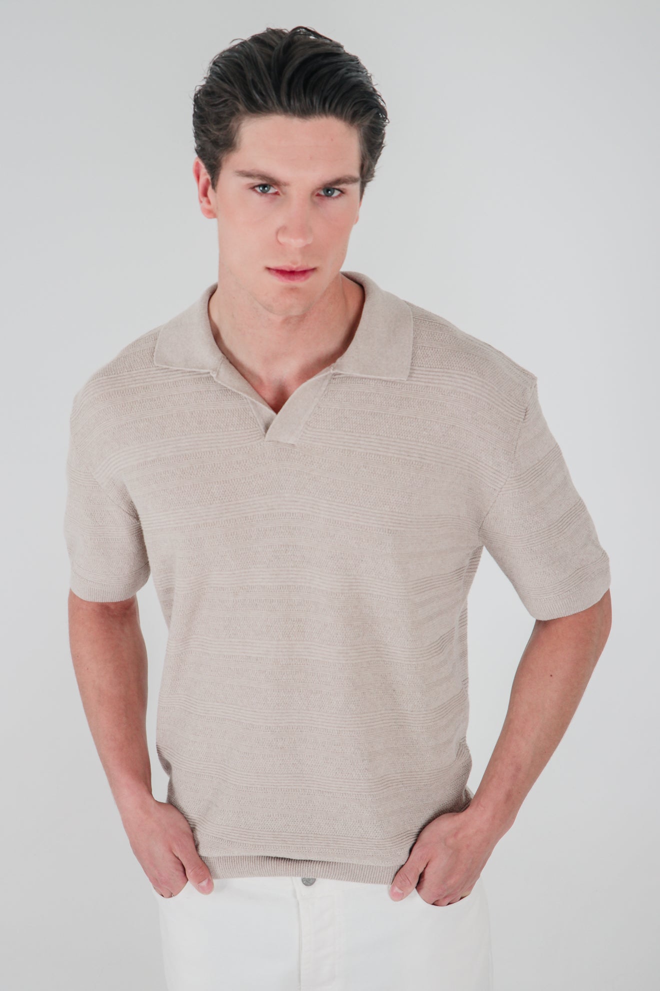 Πλεκτή μπλούζα πόλο
