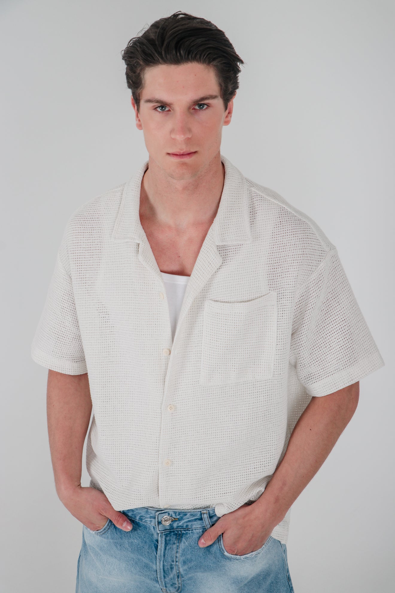 Πουκάμισο με κροσέ σχέδιο