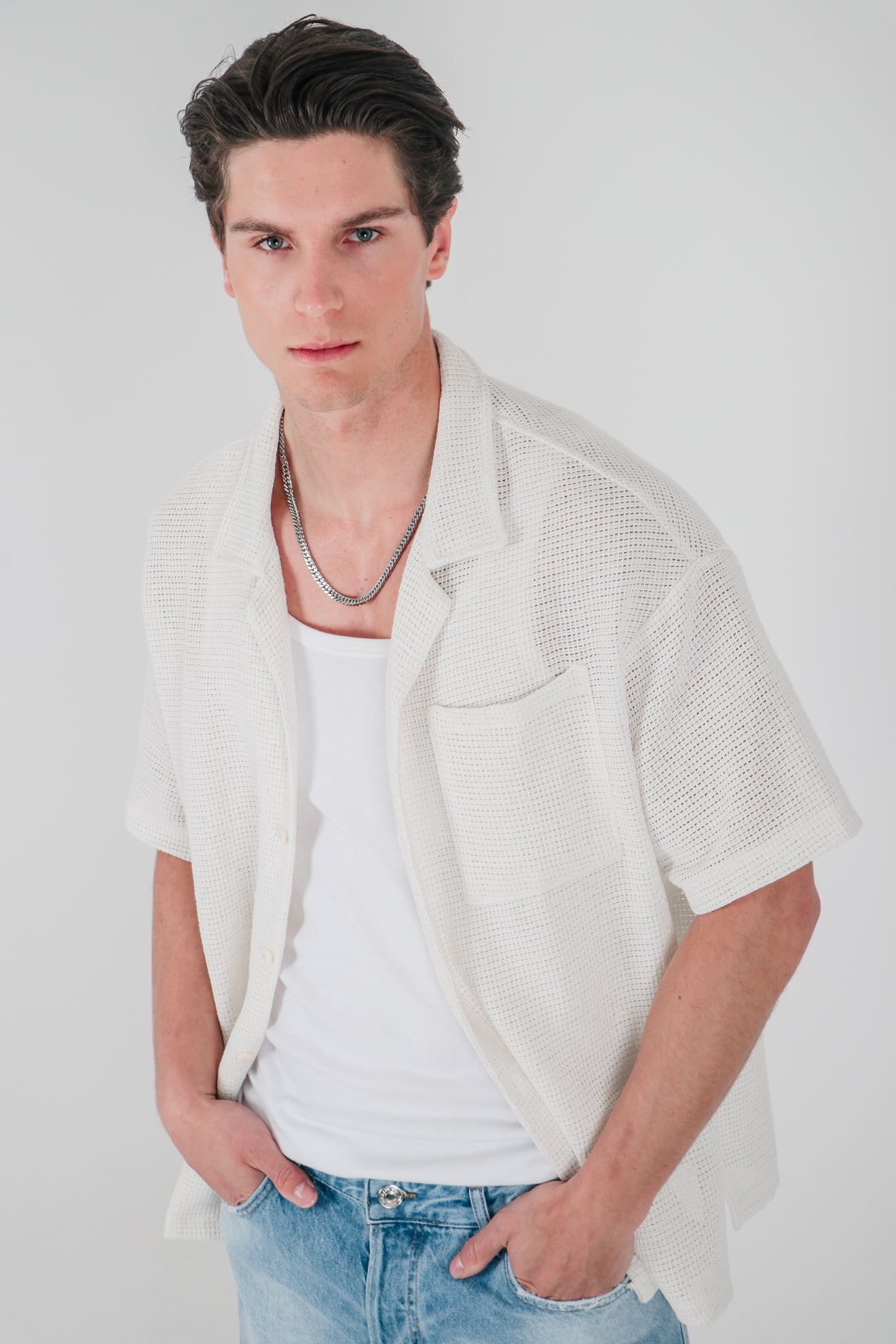 Πουκάμισο με κροσέ σχέδιο