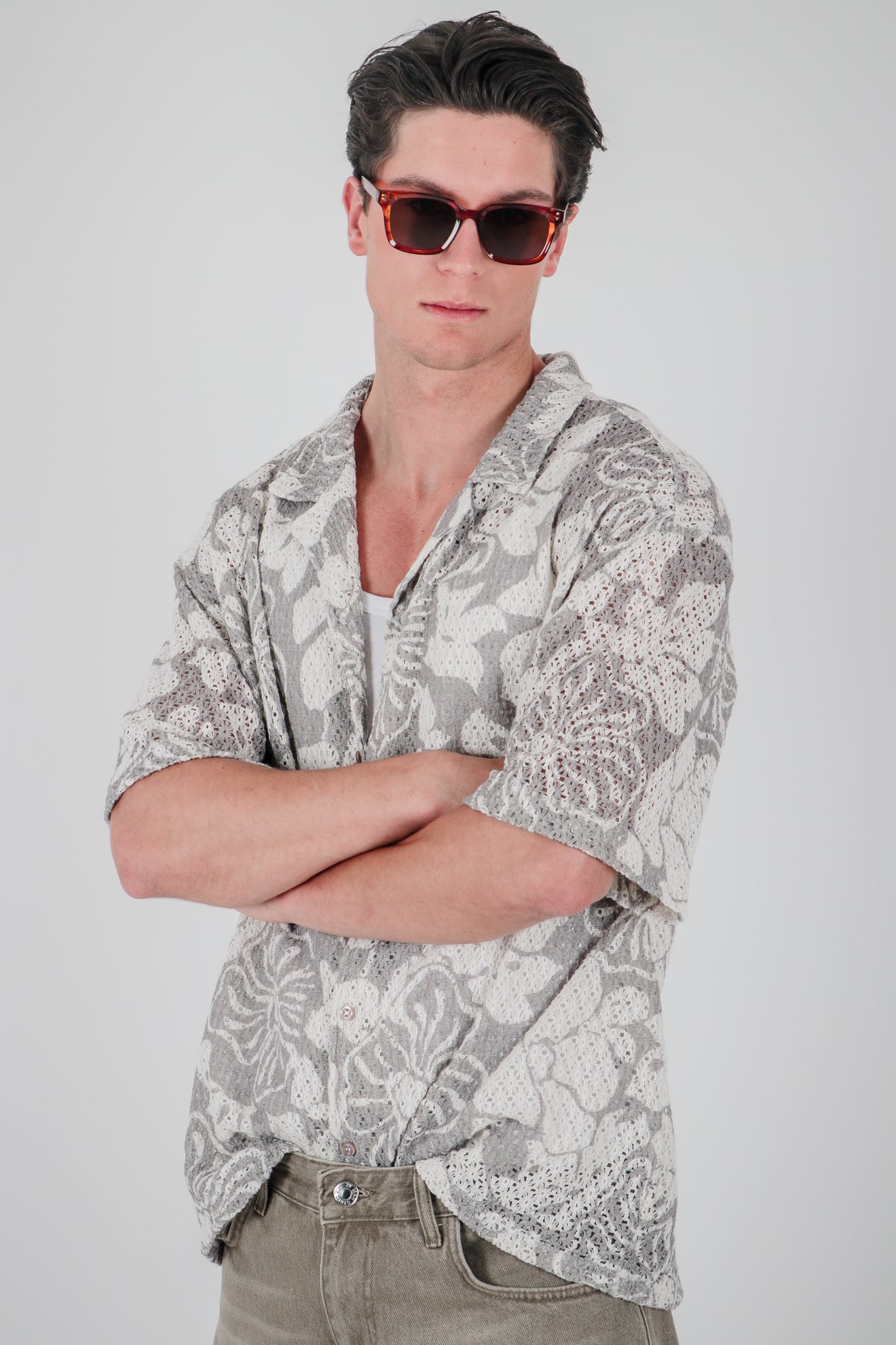 Πουκάμισο με κροσέ σχέδιο