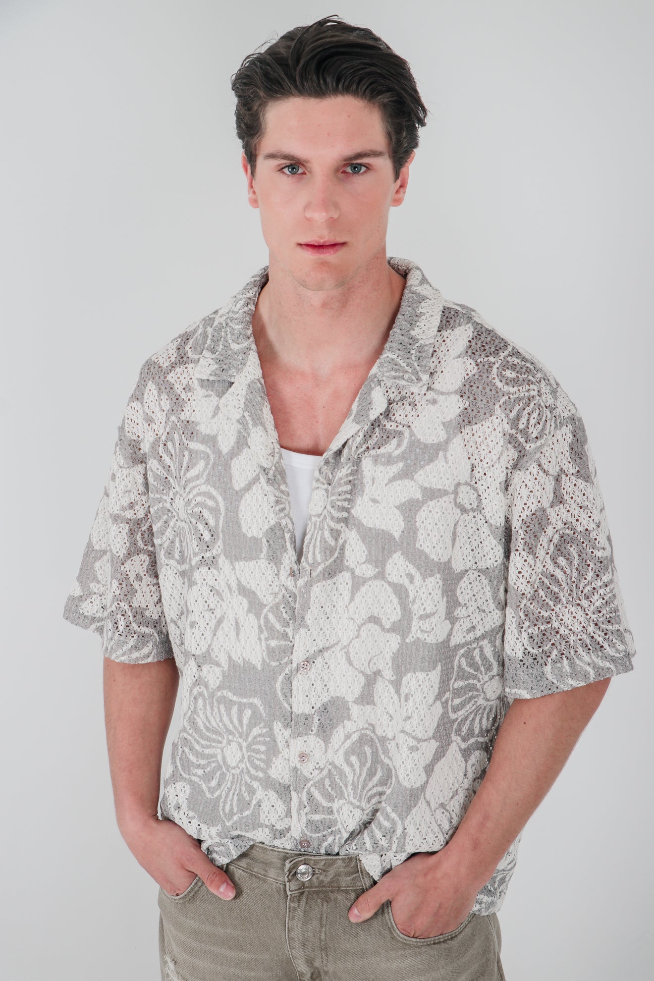 Πουκάμισο με κροσέ σχέδιο