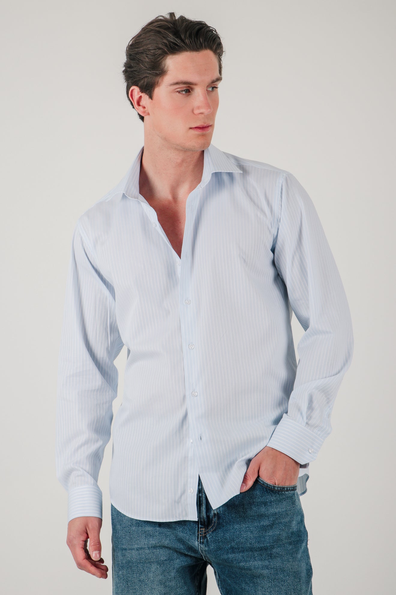 Πουκάμισο ριγέ με σχέδιο ύφανσης