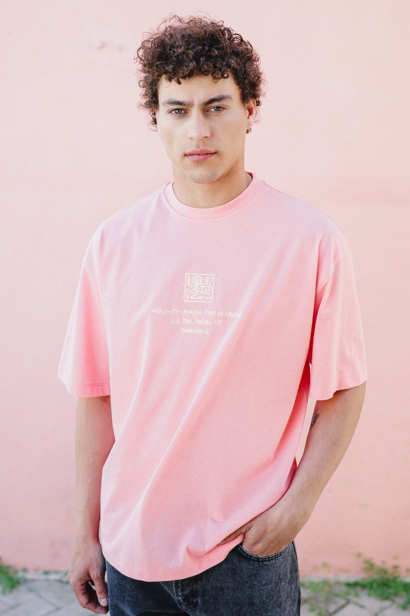 Βαμβακερή μπλούζα με κέντημα