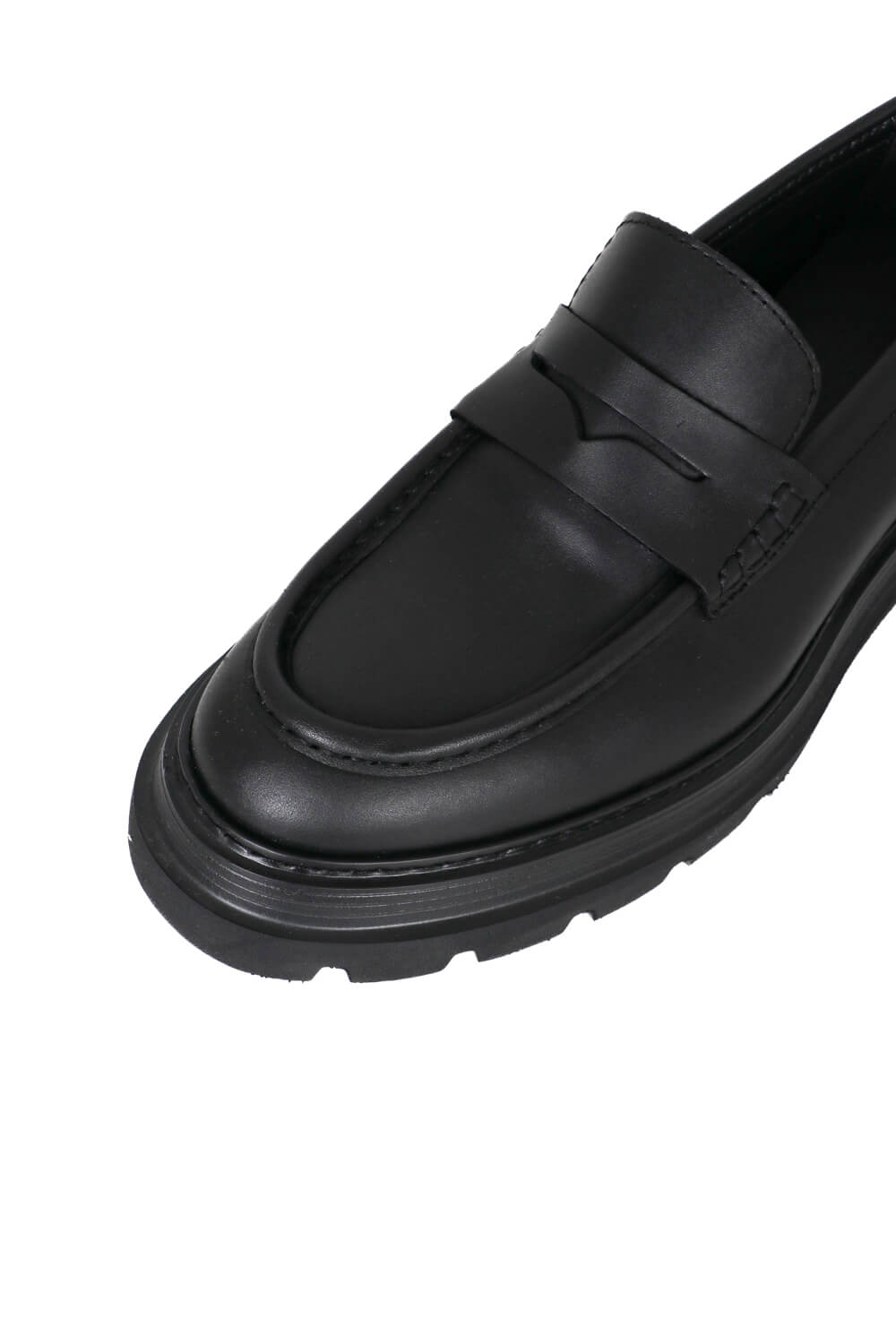 Δερμάτινο μοκασίνι με διακοσμητική φάσα