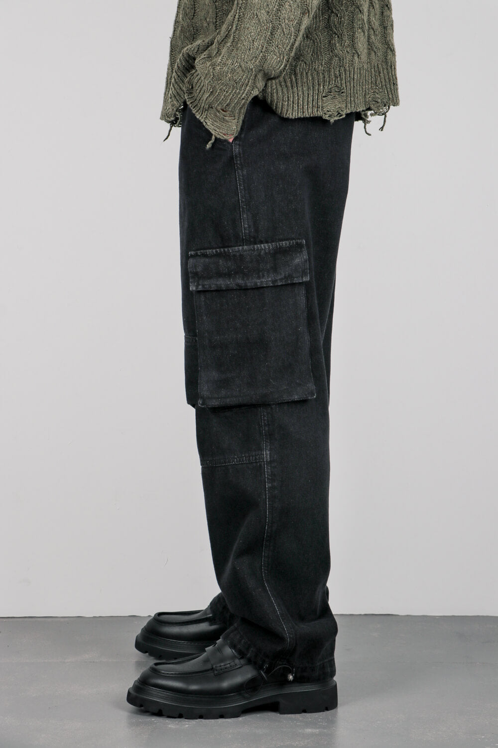 Δερμάτινο μοκασίνι με διακοσμητική φάσα