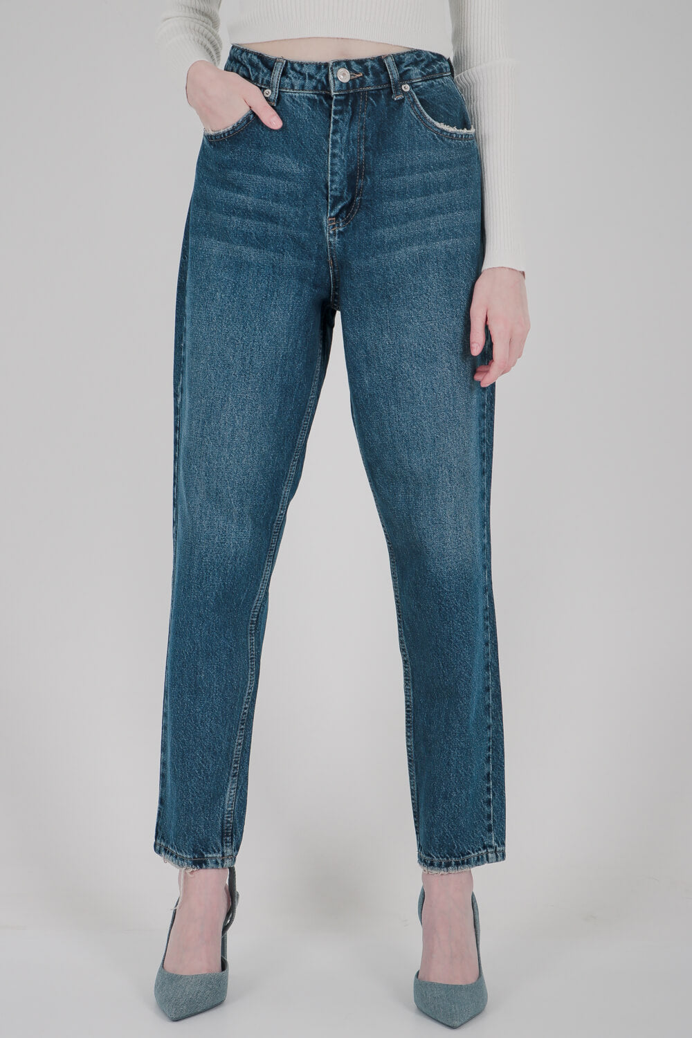 Ψηλόμεσο τζιν mom fit