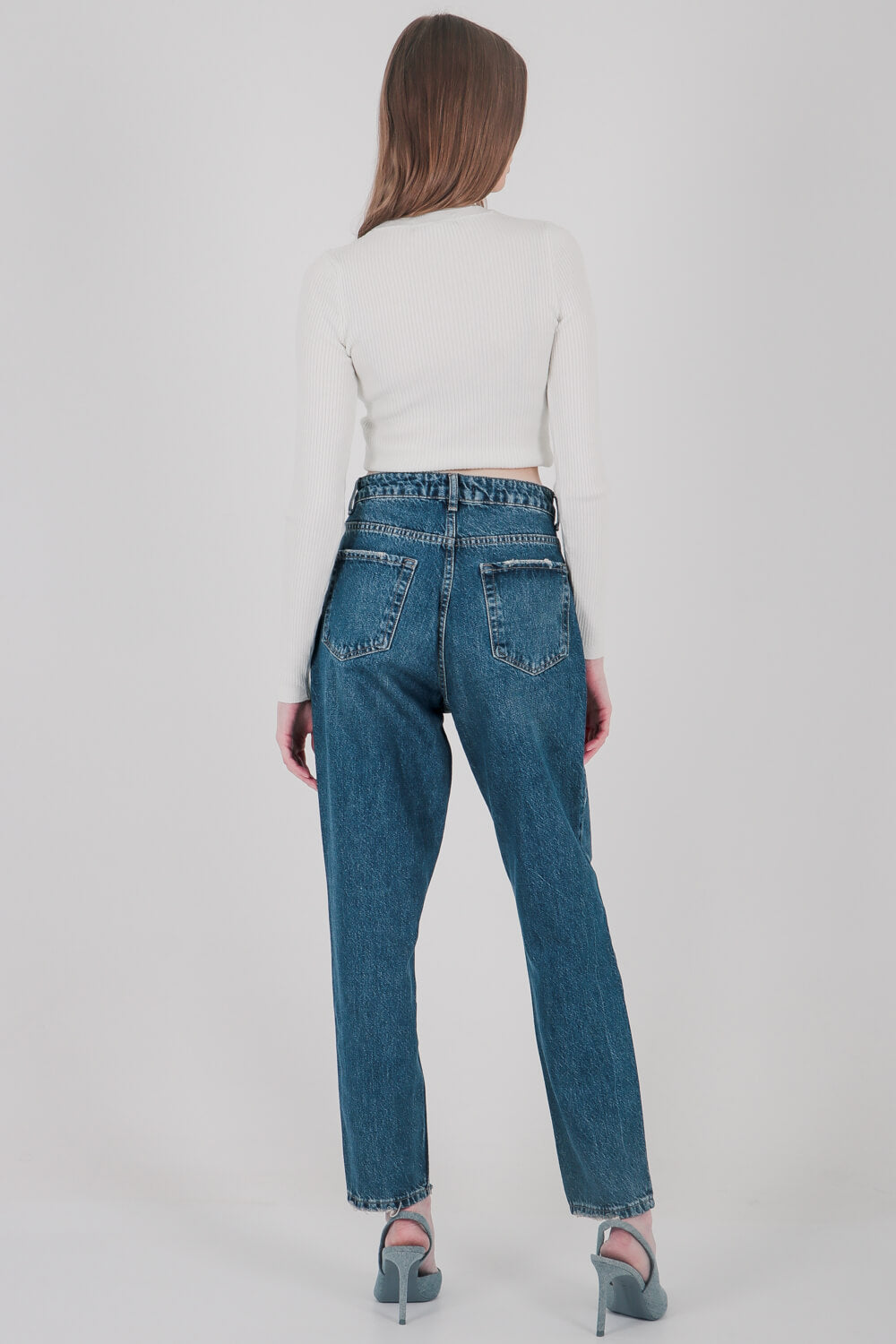 Ψηλόμεσο τζιν mom fit