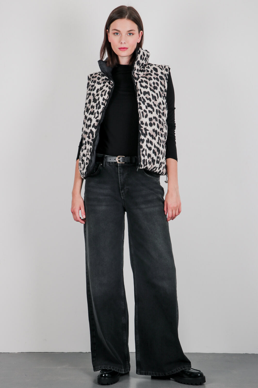 Γιλέκο διπλής όψης animal print