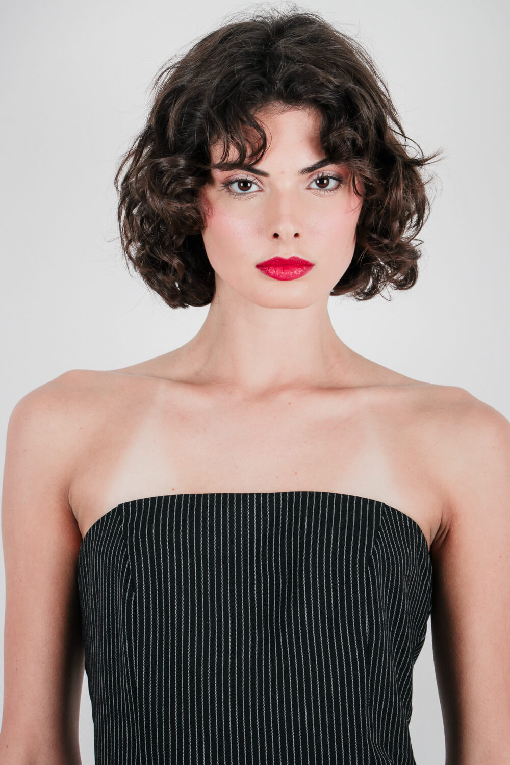 Τοπ ριγέ strapless