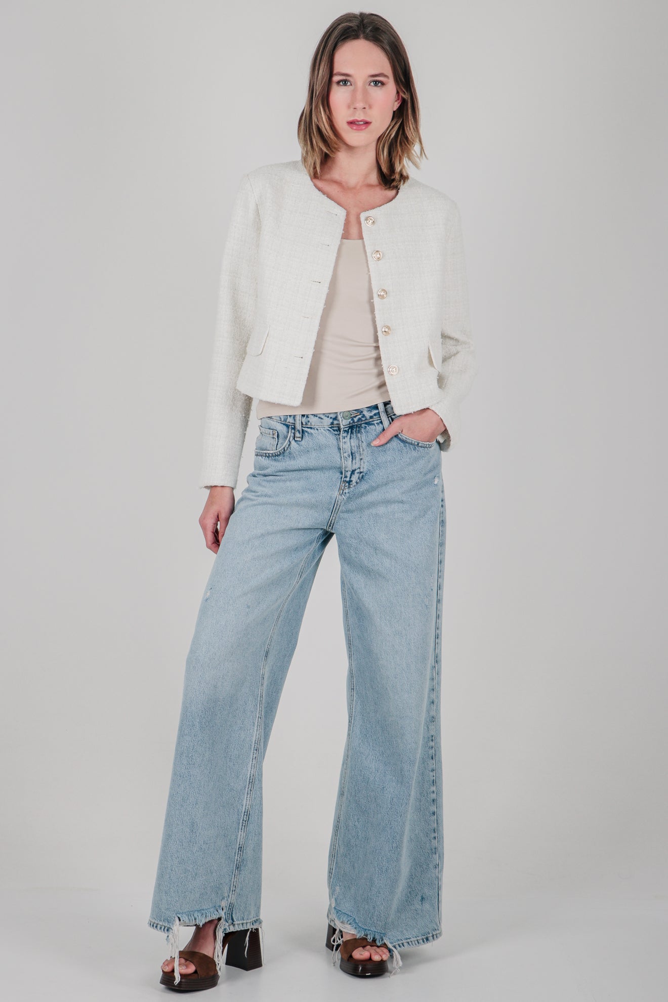 Μάλλινο μπλέιζερ με σχέδιο ύφανσης