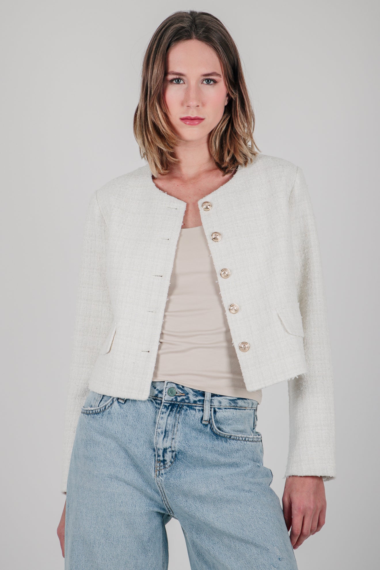 Μάλλινο μπλέιζερ με σχέδιο ύφανσης