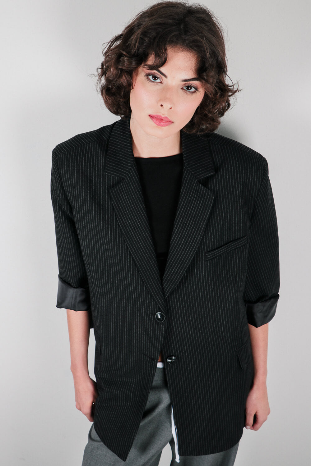 Ριγέ μπλέιζερ oversize