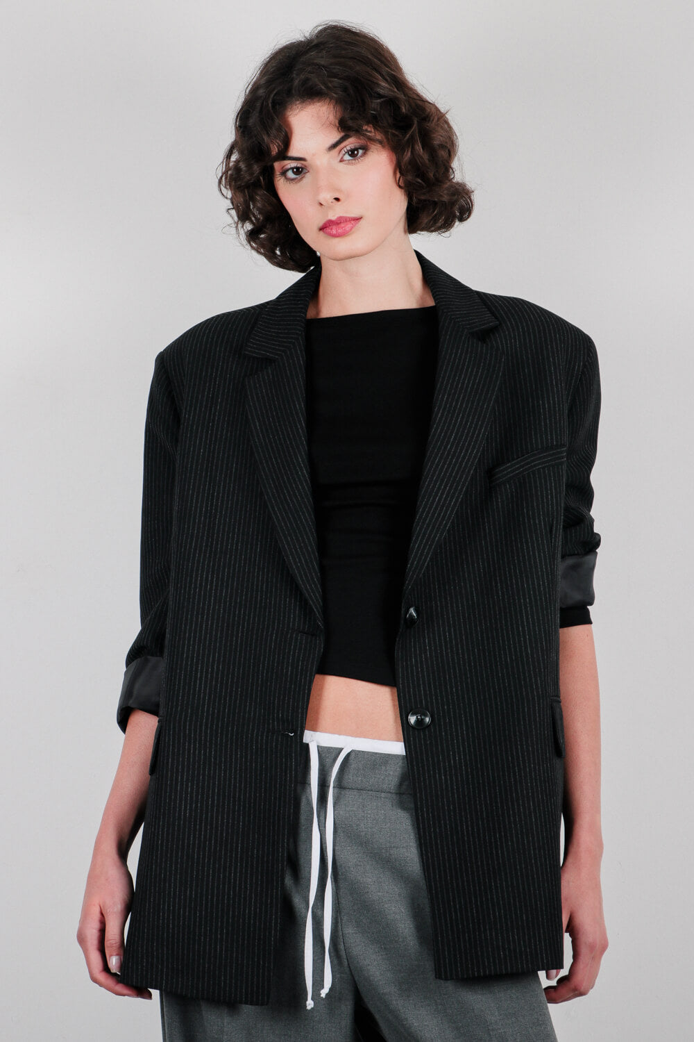 Ριγέ μπλέιζερ oversize