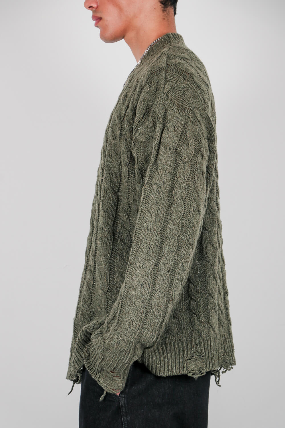 Πλεκτή μπλούζα με σχέδιο πλεξίδες