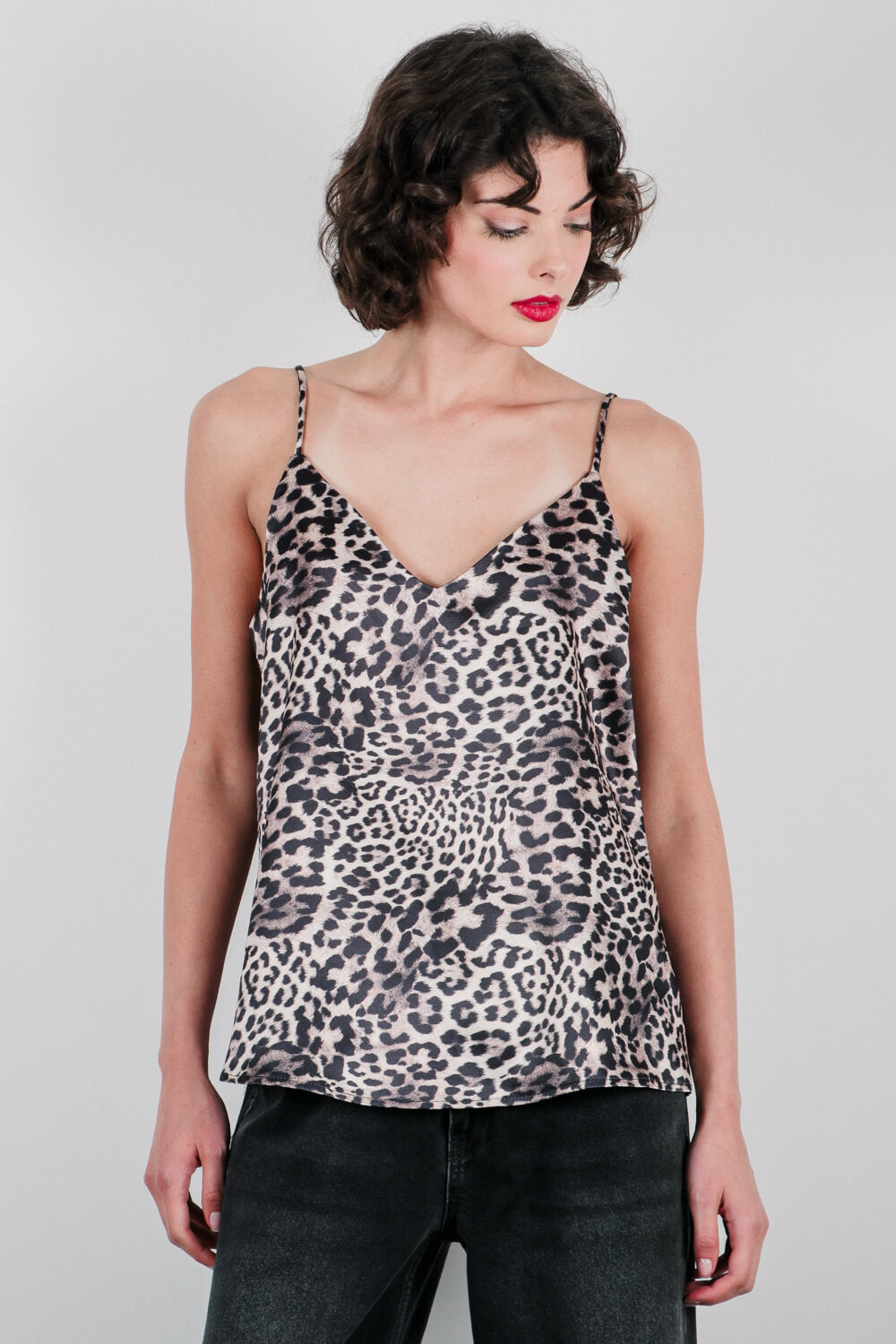 Σατινέ τοπ animal print