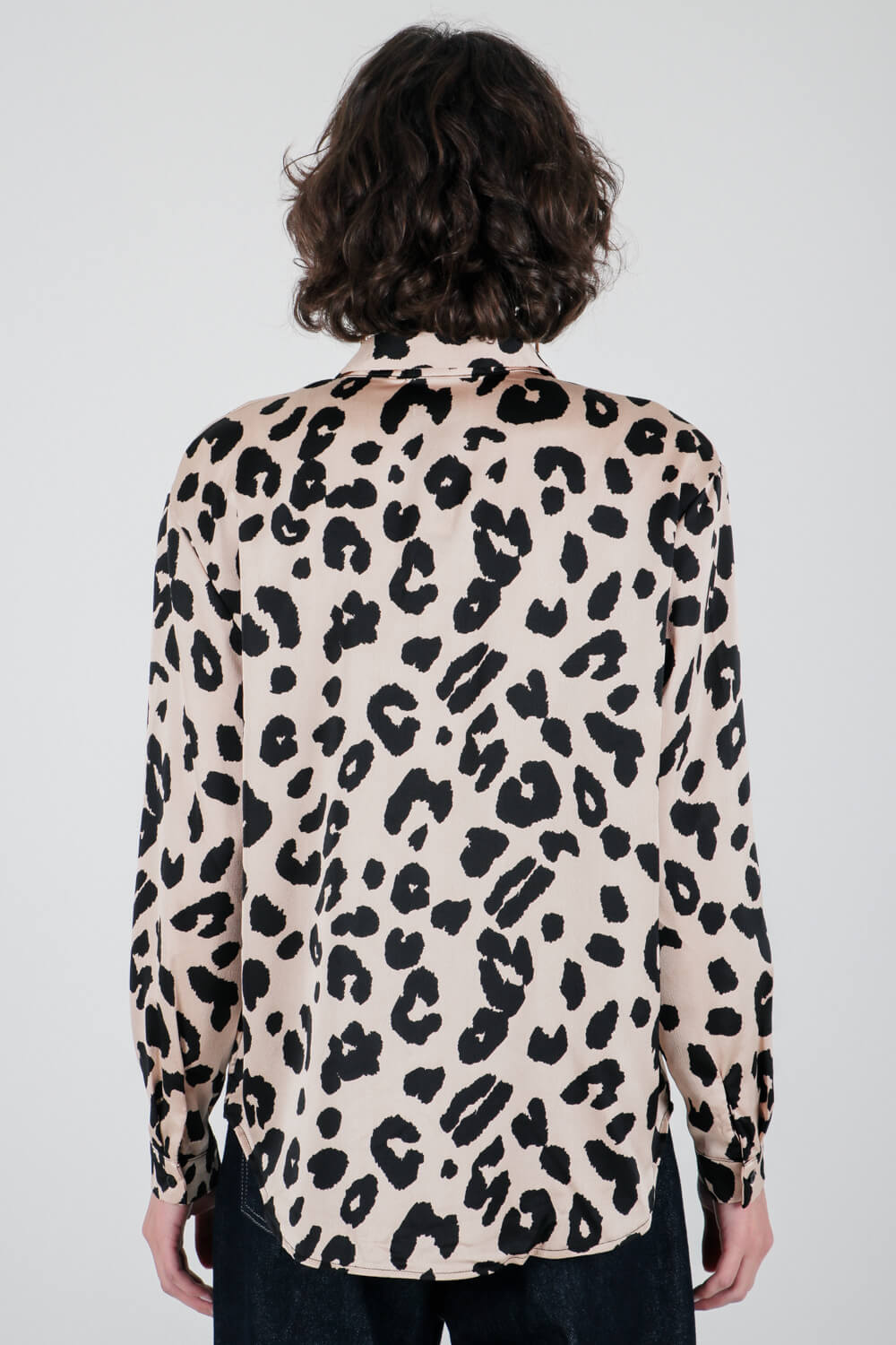 Σατινέ πουκάμισο animal print