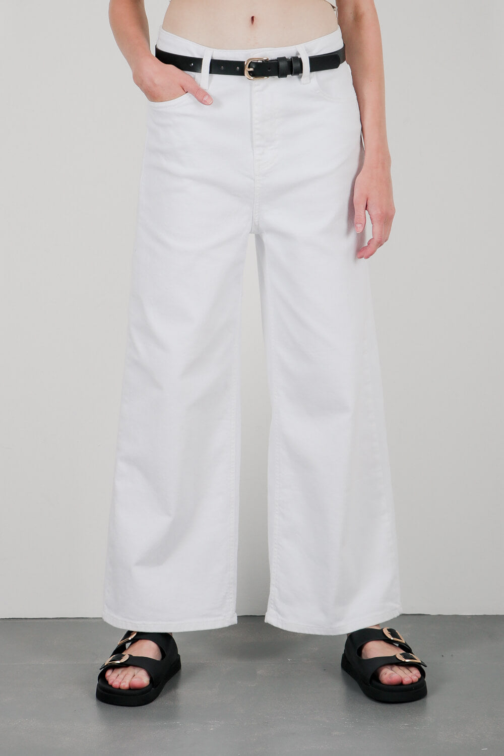 Τζιν wide leg crop