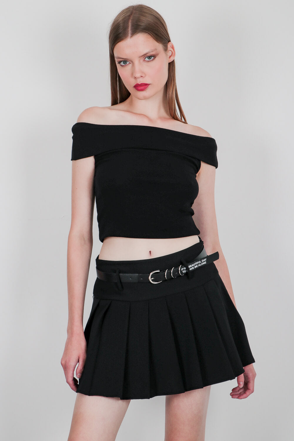 Μίνι φούστα με πιέτες