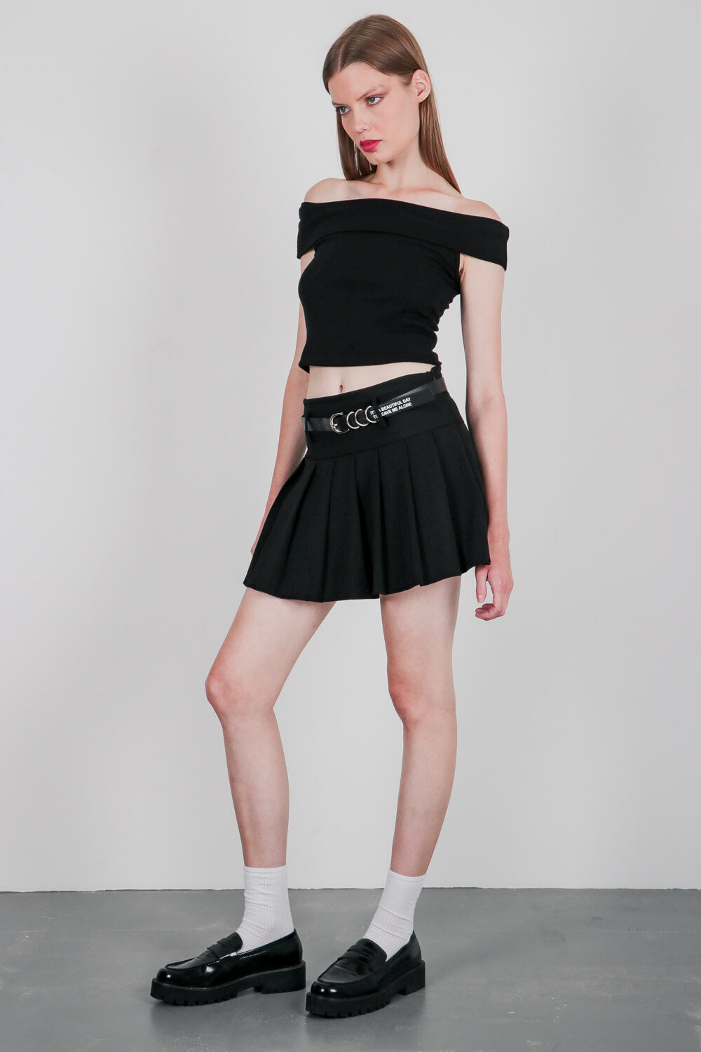 Μίνι φούστα με πιέτες