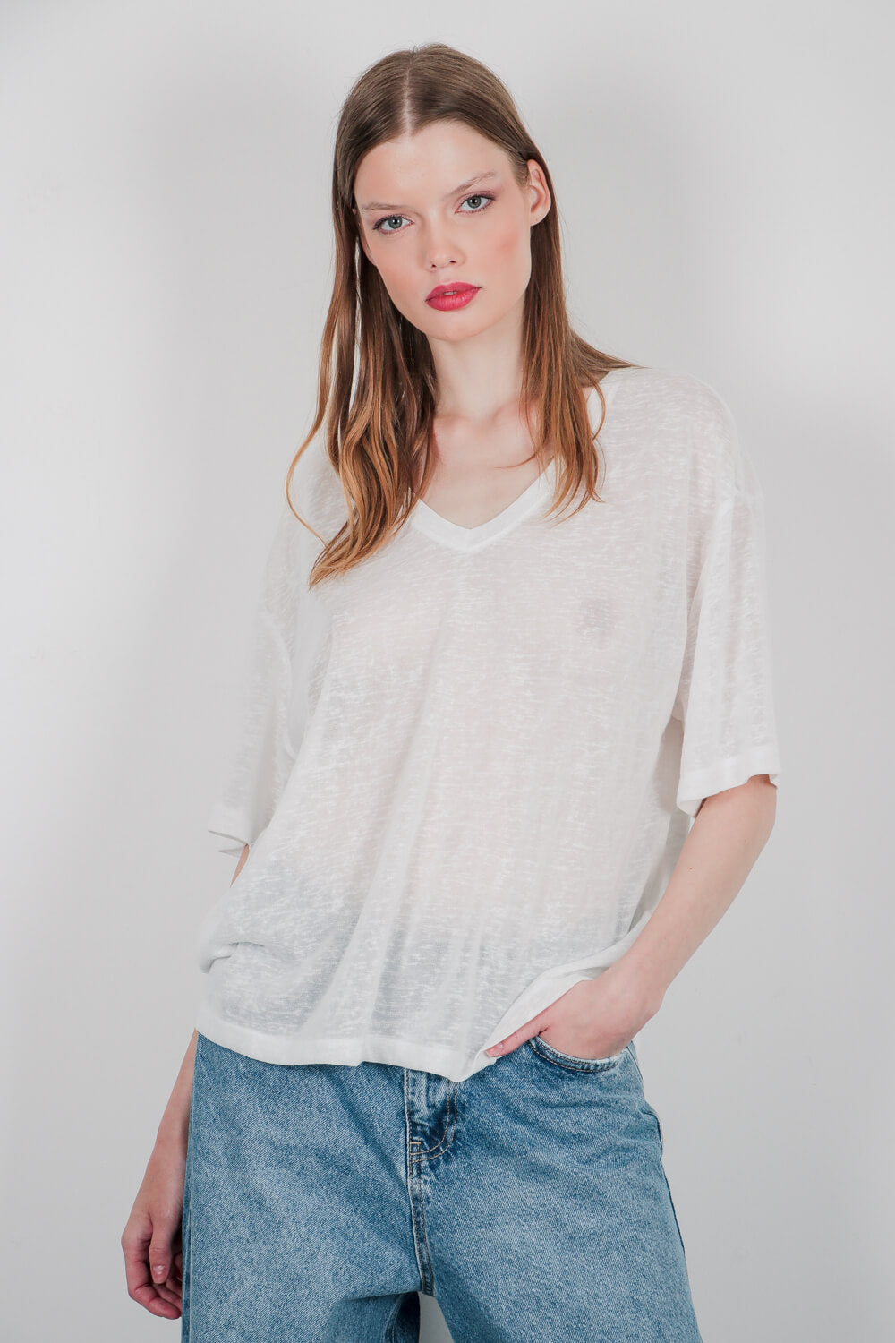 Μπλούζα με V ντεκολτέ