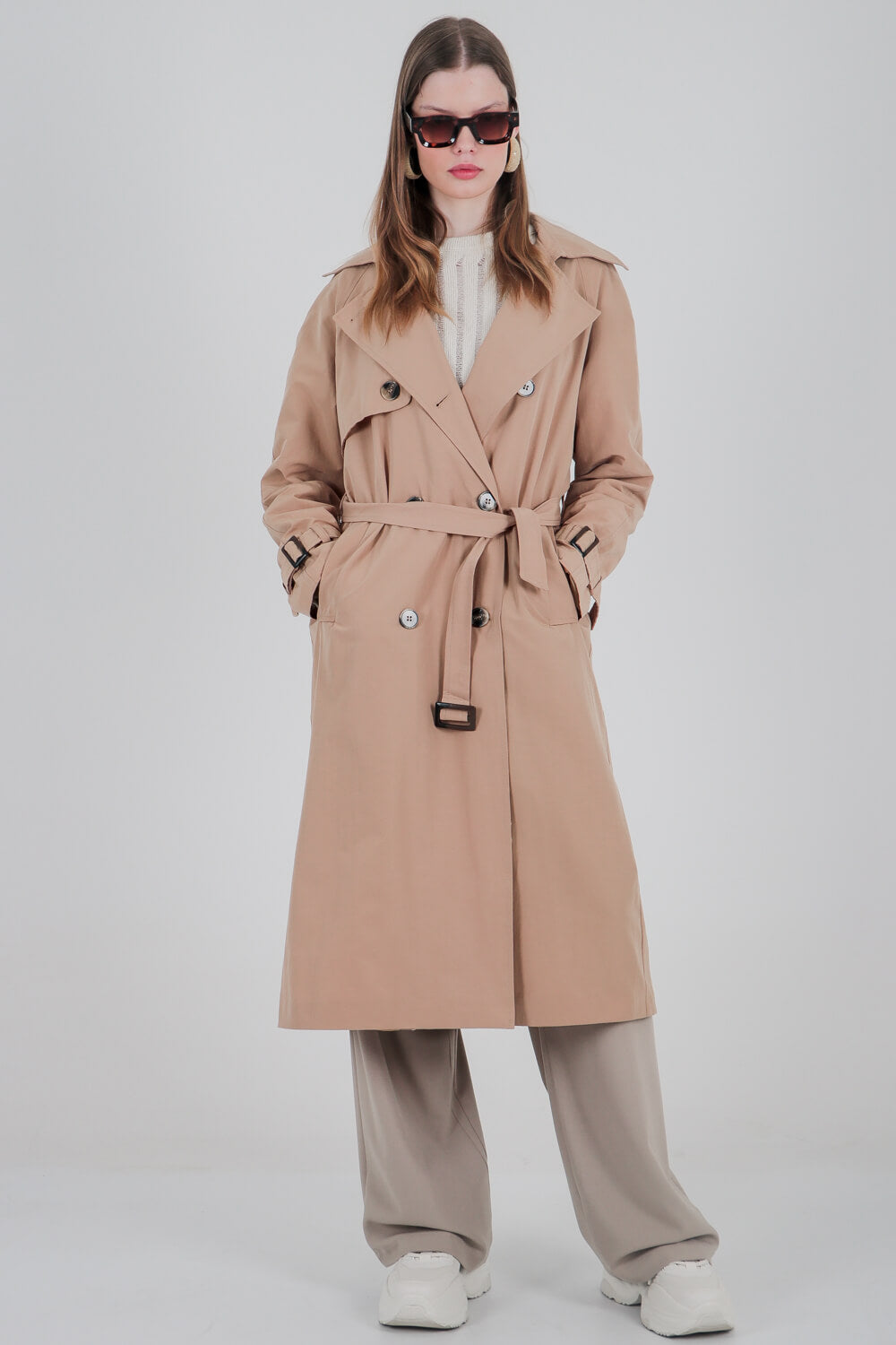 Μακριά σταυρωτή καπαρντίνα