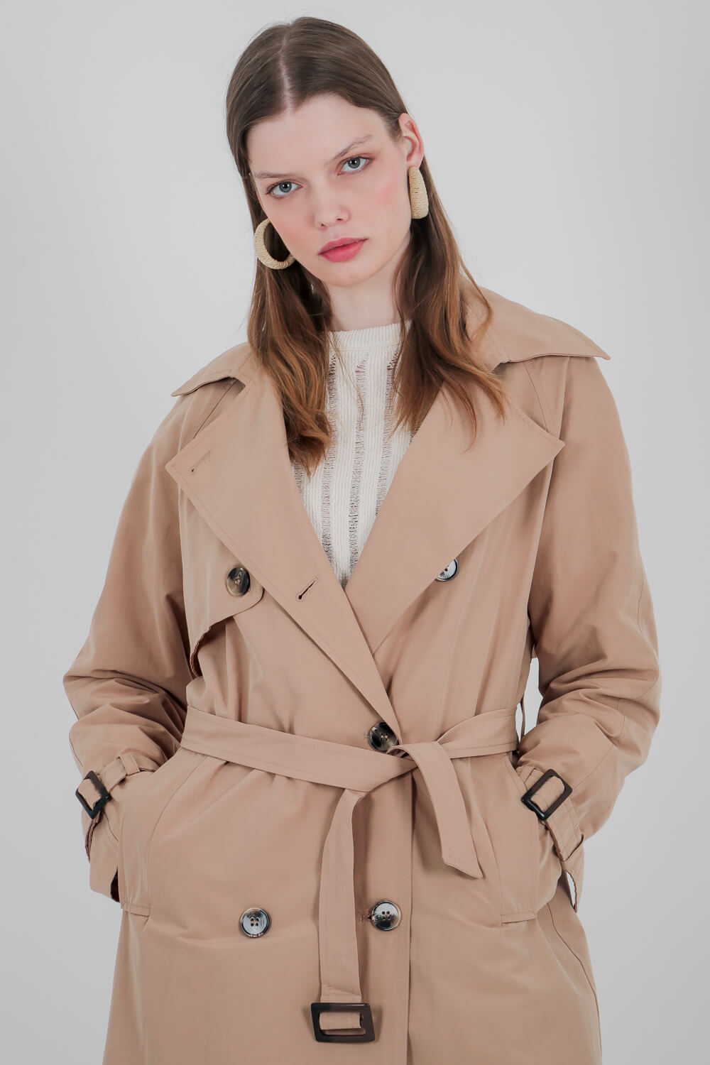 Μακριά σταυρωτή καπαρντίνα