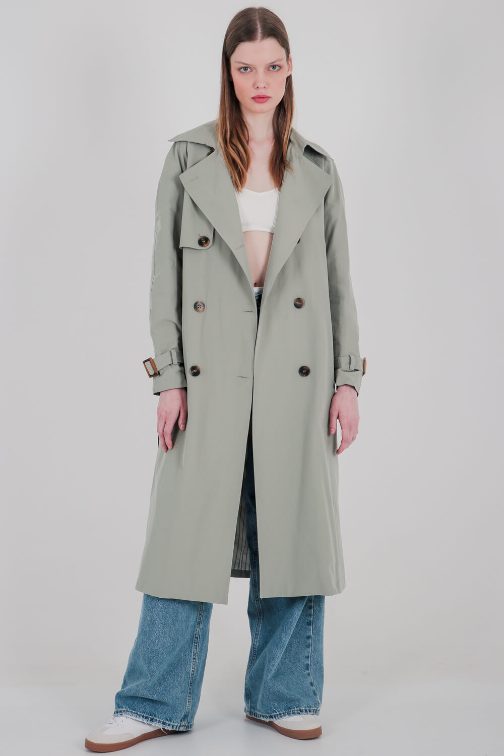 Μακριά σταυρωτή καπαρντίνα