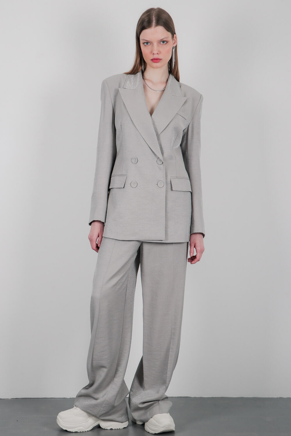 Παντελόνι με γυαλιστερή όψη