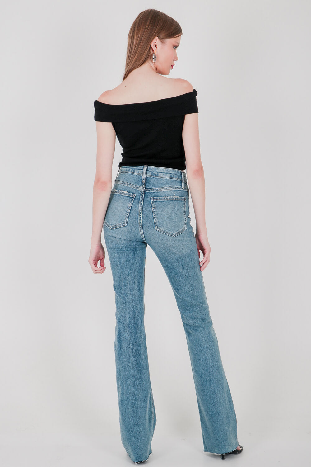 Ψηλόμεσο τζιν flare full length
