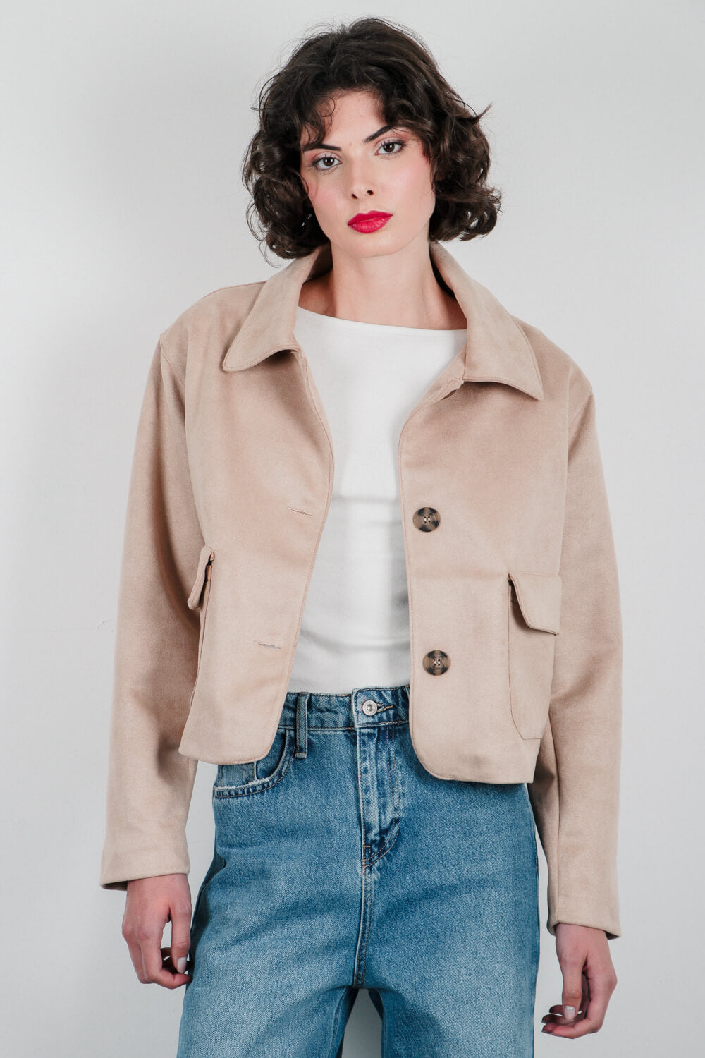 Σακάκι με σουέντ όψη