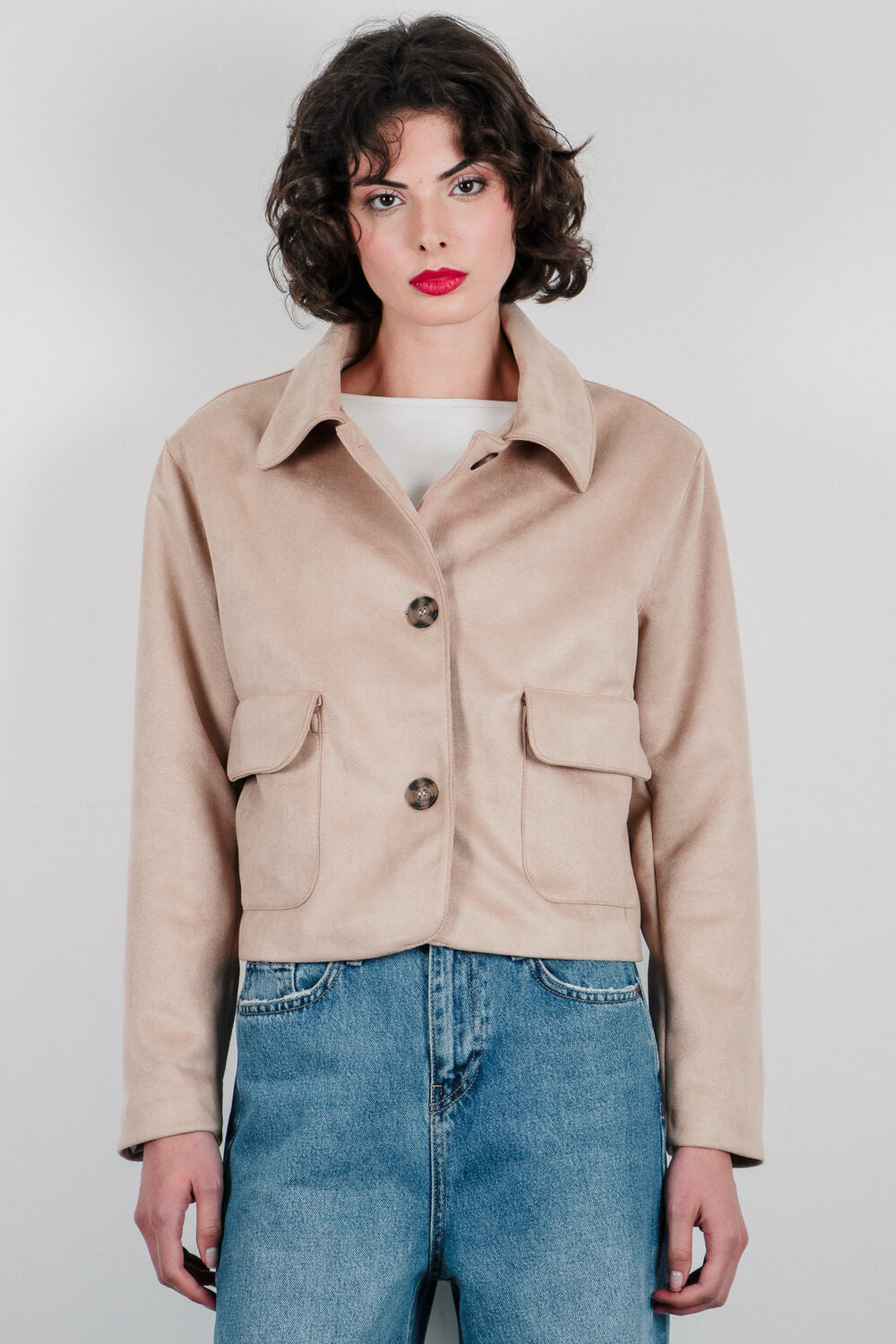 Σακάκι με σουέντ όψη