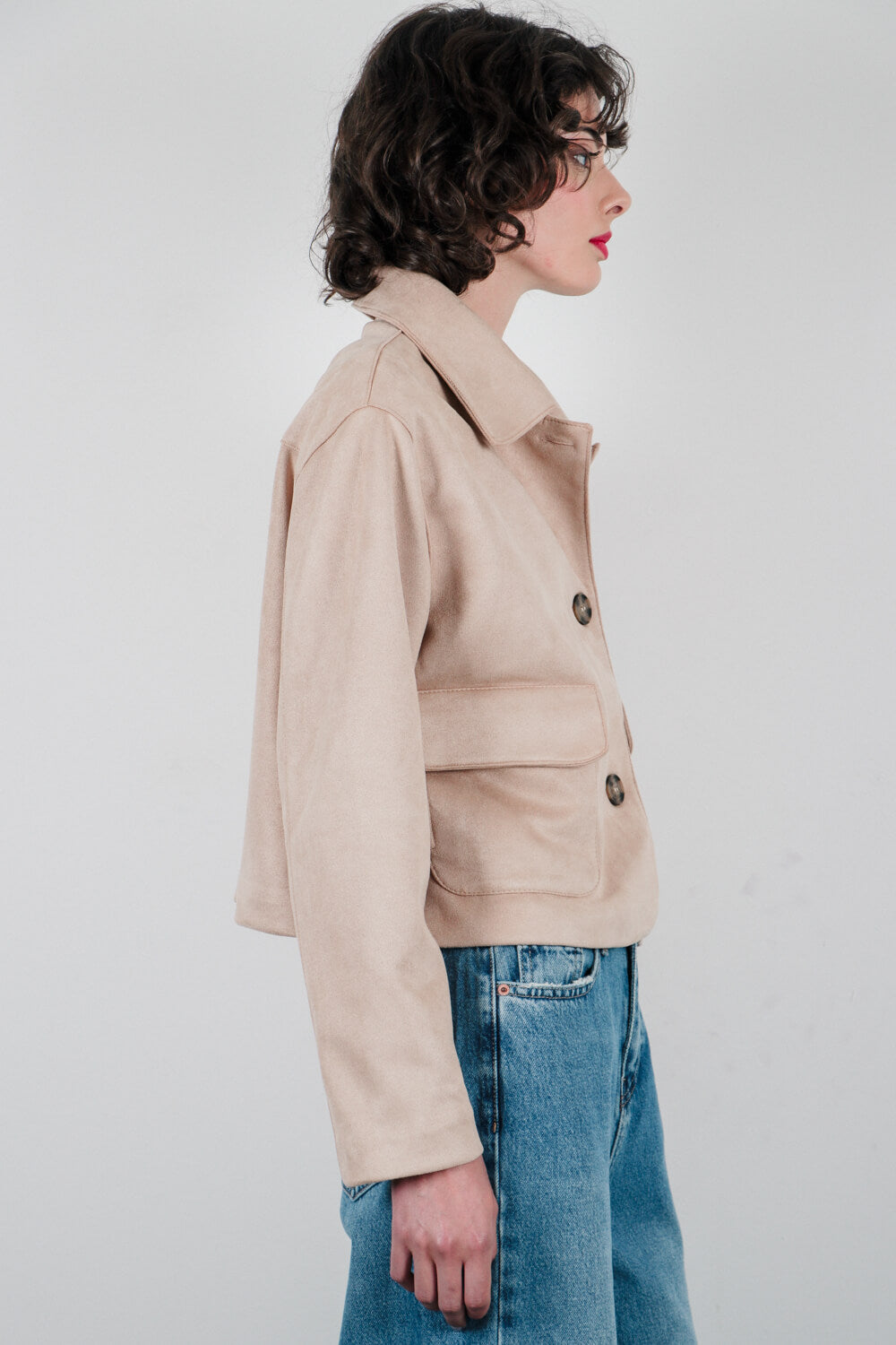 Σακάκι με σουέντ όψη